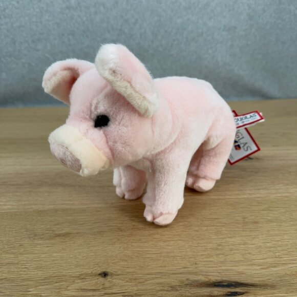 Douglas The Cuddle Toy Betina Pink Pig Plush Small 8" Cute Soft Farm Animal NEW - Picture 2 of 10